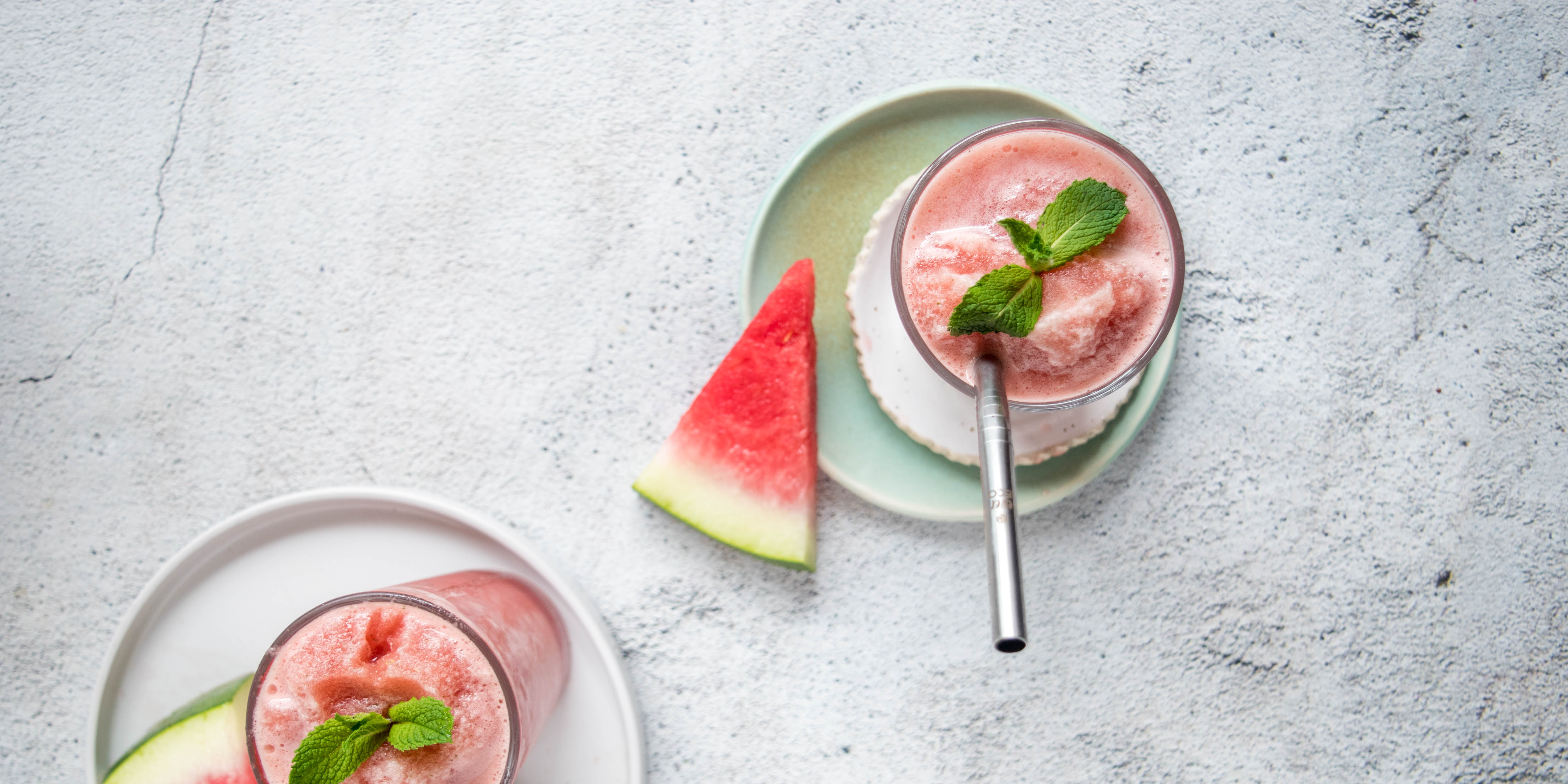 Summer Food Hacks - Watermelmon frappe smoothie, freeze the leftovers to save for later!