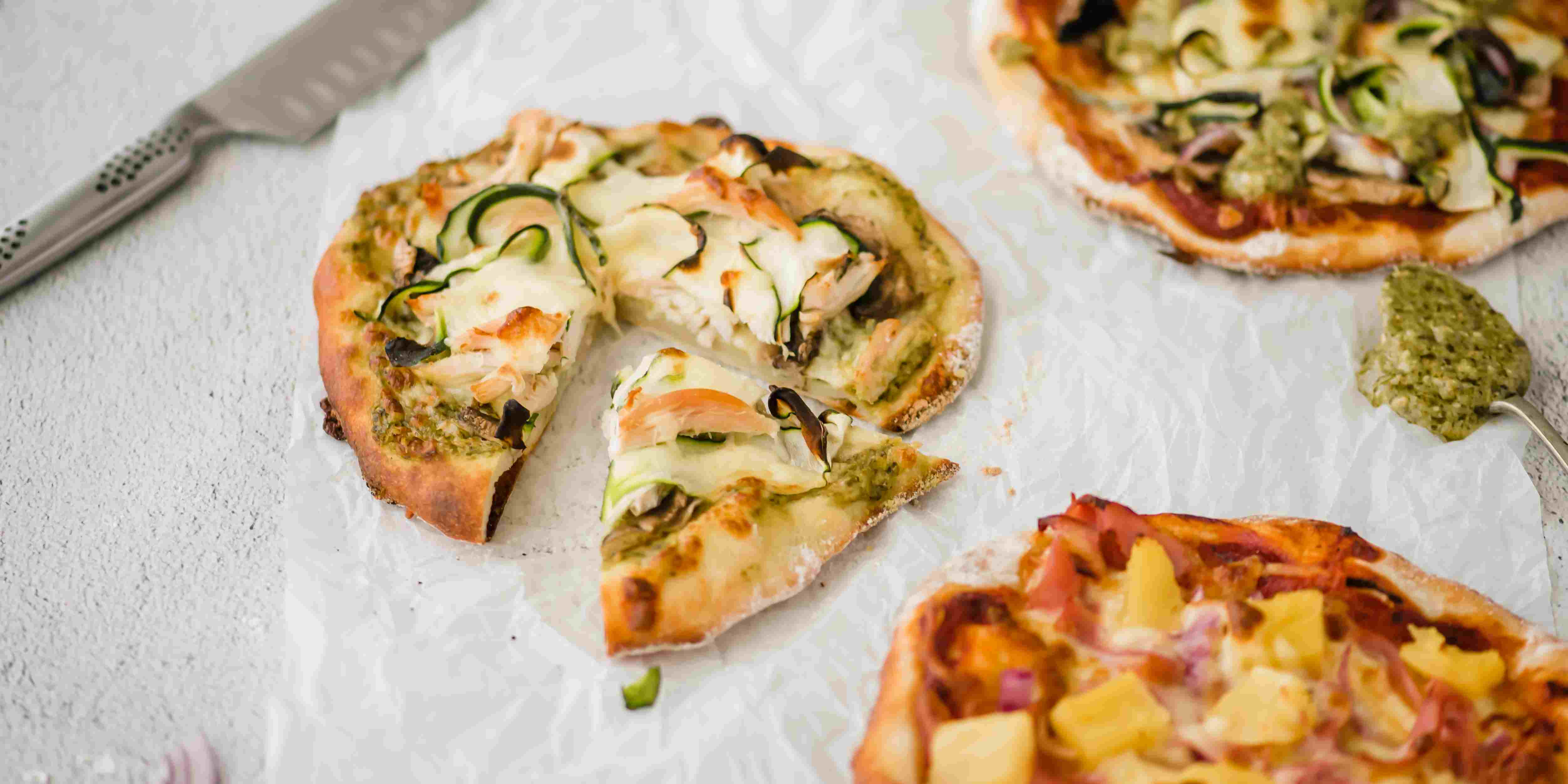 2 ingredient pizza dough: A slice of pizza