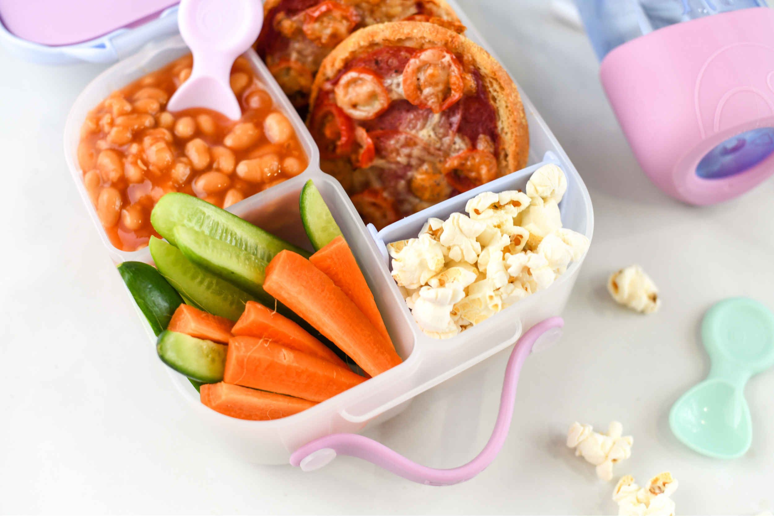 b.box elsa lunch box filled with an enchanted lunch